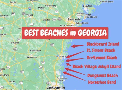 MAP of Georgia's Beaches